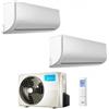 Midea Condizionatore Climatizzatore Midea Dual Split Inverter R-32 Wi-Fi Xtreme Pro 9000+12000 BTU Con M2OG-18HFN8-Q