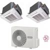 Hitachi Condizionatore Climatizzatore Hitachi Dual Split Cassetta a 4 Vie R32 9000+12000 BTU Con RAM-40NP2E Wi-Fi Optional+Comando