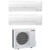 Mitsubishi Electric Condizionatore Climatizzatore Mitsubishi Electric Dual Split Inverter R-32 MSZ-HR 9000+18000 BTU Con MXZ-3HA50VF WiFi Optional 9+18
