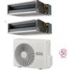 Hitachi Condizionatore Climatizzatore Hitachi Dual Split Canalizzato R32 9000+9000 BTU Con RAM-G55N2HA(B)E Wi-Fi Optional Con Comando
