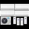 Midea Condizionatore Climatizzatore Midea Quadri Split Inverter R-32 Wi-Fi Xtreme Pro 9000+9000+9000+12000 BTU Con M4OE-28HFN8-Q