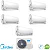 Midea Condizionatore Climatizzatore Midea Penta Split Inverter Breezeless+ R32 Wi-Fi 9000+12000+12000+12000+12000 Con M5O-42FN8-Q