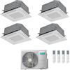 Hisense Condizionatore Climatizzatore Hisense Quadri Split Inverter a Cassetta 9000+9000+9000+12000 Con 4AMW81U4RJC Wi-Fi Optional - Comando Incluso
