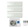 Haier Condizionatore Climatizzatore Haier Trial Split Inverter Flexis Plus White R-32 9000+9000+12000 Con 3U55S2SR5FA Wi-Fi Integrato