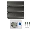 Haier Condizionatore Climatizzatore Haier Trial Split Inverter Flexis Plus Black R-32 7000+7000+9000 Con 3U55S2SR5FA Wi-Fi Integrato