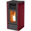 MCZ Stufa a Pellet MCZ Ad Aria Ventilata Modello May Air 7 S1 7 Kw In Acciaio Bordeaux