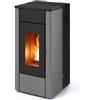 MCZ Stufa a Pellet MCZ Ad Aria Ventilata Modello May Air 7 S1 7 Kw In Acciaio Silver