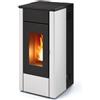 MCZ Stufa a Pellet MCZ Ad Aria Ventilata Modello May Air 7 S1 7 Kw In Acciaio Bianco
