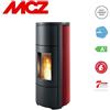 MCZ Stufa a Pellet MCZ Canalizzabile Flow Comfort Air 10 M1 10 KW In Acciaio e Ceramica Bordeaux