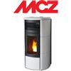 MCZ Stufa a Pellet MCZ Club Air 12 KW In Acciaio e Ceramica Bianca
