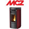 MCZ Stufa a Pellet MCZ Musa Hydromatic 16 KW In Acciaio Bordeaux