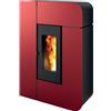 MCZ Stufa a Pellet MCZ Alea Air 7 S1 7 KW In Acciaio Bordeaux