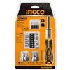 ingco Set cacciavite con inserti e impugnatura a cricchetto da 24 pezzi