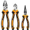 ingco Assortimento di 3 pinze professionali