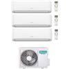 Hisense Condizionatore Climatizzatore Hisense Trial Split Inverter R-32 Hi-Comfort Split 9000+9000+12000 Btu Con 3AMW52U4RGC WiFi Integrato 9+9+12