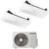 Samsung Condizionatore Climatizzatore Samsung Inverter Dual Split Cassetta a 1 Via Slim Windfree R-32 9000+9000 Con AJ040TXJ2KG/EU