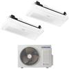 Samsung Condizionatore Climatizzatore Samsung Inverter Dual Split Cassetta a 1 Via Slim Windfree R-32 9000+12000 Con AJ050TXJ2KG