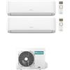 Hisense Condizionatore Climatizzatore Hisense Dual Split Inverter R-32 Hi-Comfort 12000+18000 Btu con 3AMW72U4RJC WiFi Integrato 12+18