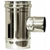Camini Wierer Raccordo a "T" 90° Gradi Camini Wierer in Acciaio Inox Ridotto con Attacco DN 80 Mono Parete Vari Diametri
