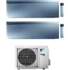 Daikin Condizionatore Climatizzatore Dual Daikin inverter Emura III Silver Wi-Fi R-32 Bluevolution 9000+9000 BTU 2MXM40A(9)