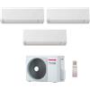 Toshiba Condizionatore Climatizzatore Toshiba Trial Split Inverter Shorai Edge White Wi-Fi 10000+10000+16000 BTU Con RAS-3M26G3AVG-E