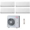 Toshiba Condizionatore Climatizzatore Toshiba Quadri Split Inverter Shorai Edge White Wi-Fi 7000+7000+7000+10000 BTU Con RAS-4M27G3AVG-E