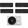 Junkers Bosch Condizionatore Climatizzatore Junkers Bosch Quadri Split Inverter R-32 Serie Climate 7000i Black 7000+7000+7000+7000 BTU Con 5000M 105/4 E Wi-Fi Integrato 7+7+7+7
