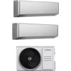 Junkers Bosch Condizionatore Climatizzatore Junkers Bosch Dual Split Inverter R-32 Serie Climate 7000i Silver 7000+7000 BTU Con 5000M 53/2 E Wi-Fi Integrato 7+7