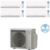 Daikin Condizionatore Climatizzatore Quadri Split Inverter R-32 Daikin Comfora 9000+9000+9000+12000 con 4MXM68N/A9 con Wi-Fi Integrato
