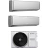 Junkers Bosch Condizionatore Climatizzatore Junkers Bosch Dual Split Inverter R-32 Serie Climate 7000i Silver 7000+18000 BTU Con 5000M 53/2 E Wi-Fi Integrato 7+18