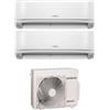 Hitachi Condizionatore Climatizzatore Hitachi Dual Split Inverter R-32 Serie AIRHOME 600 9000+9000 BTU Con RAM-G55N2HA(B)E Wi-Fi Integrato 9+9