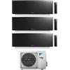 Daikin Condizionatore Climatizzatore Trial Daikin inverter Emura Black Wi-Fi R-32 Bluevolution 7000+7000+7000 BTU 3MXM40N/A