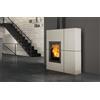 EdilKamin Stufa a Pellet EdilKamin Modello Blade 12++ Evo Profondità Ridotta cm 34,5 Colore Acciaio Bianco