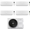 Junkers Bosch Condizionatore Climatizzatore Junkers Bosch Quadri Split Inverter R-32 Serie Climate 7000i White 7000+7000+7000+18000 BTU Con 5000M 105/4 E Wi-Fi Integrato 7+7+7+9