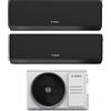 Junkers Bosch Condizionatore Climatizzatore Junkers Bosch Dual Split Inverter R-32 Serie Climate 7000i Black 7000+7000 BTU Con 5000M 53/2 E Wi-Fi Integrato 7+7