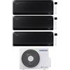 Samsung Condizionatore Climatizzatore Samsung Trial Split Inverter Windfree Black R-32 9000+9000+9000 BTU Con AJ052TXJ3KG Wi-Fi Integrato