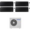 Samsung Condizionatore Climatizzatore Samsung Quadri Split Inverter Windfree Black R-32 7000+7000+7000+7000 BTU Con AJ080TXJ4KG/EU Wi-Fi Integrato
