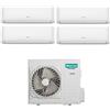 Hisense Condizionatore Climatizzatore Hisense Quadri Split Inverter R-32 Hi-Comfort 9000+9000+9000+12000 con 4AMW105U4RAA WiFi Integrato 9+9+9+12