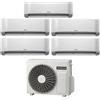 Hitachi Condizionatore Climatizzatore Hitachi Penta Split Inverter R-32 airHome 400 7000+7000+7000+7000+9000 BTU Con RAM-G85N5HA(B)E Multi Pro G Wi-Fi Integrato 7+7+7+7+9