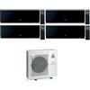 Mitsubishi Electric Condizionatore Climatizzatore Mitsubishi Electric Quadri Split inverter Kirigamine Zen Black R-32 7000+7000+7000+9000 Colore Nero con MXZ-4F72VF4 7+7+7+9