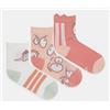 Adidas Lk Adrpt 3Pp Powcor/Owhite/Woncla Pacco 3 Calze Salmone Junior