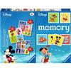 Ravensburger - Disney, Memory® 48 Carte + 3 Puzzle Bambino da 25/36/49 pezzi, 4+ Anni