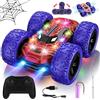 Mieryd Macchina Telecomandata per Bambini 4 5 6 7 8 9 Anni, 4x4 RC Auto Radiocomandata con Luci Giochi da Giardino Esterno Interno, 360 Flip Doppio Monster Truck Spider Giocattolo Regalo Compleanno Natale
