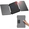 BigBlue Caricabatterie Solare 30W, Pannello Solare Portatile con Porte CC, Caricamento Rápido 18W USB-C/USB-A, IP68 Impermeabile, Pannelli Solari Compatibile con Phones, Centrale Elettrica