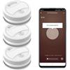 XNY Allarme Fumo Intelligente, Allarme Antincendio con Batteria Sostituibile da 9V, Rilevatore di Fumo WiFi con Indicatore LED di Notifica Dell'app, con Certificazione EN 14604 (3 Pezzo)
