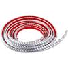 Zayejod Bordo autoadesivo in PVC, 5 m, modanatura flessibile, striscia decorativa per armadi, porte, cornici degli specchi, decorazione per mobili, intonaco, soffitto, parete di sfondo (argento, 10 mm)