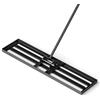 RELAX4LIFE Rastrello da Giardino 75/91/106cm, Rastrello Livellatore per Prato, Attrezzo da Giardino in Metallo per Livellare il Terreno e la Sabbia del Prato (106 x 25 cm, Nero)