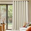 PONY DANCE Tende Oscuranti Salotto Moderne 1 Pezzo L 300 x A 260 cm Tenda Termica Isolante con Anelli per Camera da Letto Curtain per Interni, Beige Chiaro