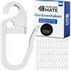 Your Day Mate 60 x Ganci Tenda con Occhielli da 4 mm, per Anelli per Tende Fino a Ø 4 mm, Trasparente, per Binari e Bastoni per Tende, Gancetti per Tende da 4 mm, Accessori per Tende, Ganci Tende da 4 mm, Ganci