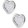 your castle Set di 2 cornici portafoto a forma di cuore, lucide, 5,5 x 7 cm, argento antiossidante